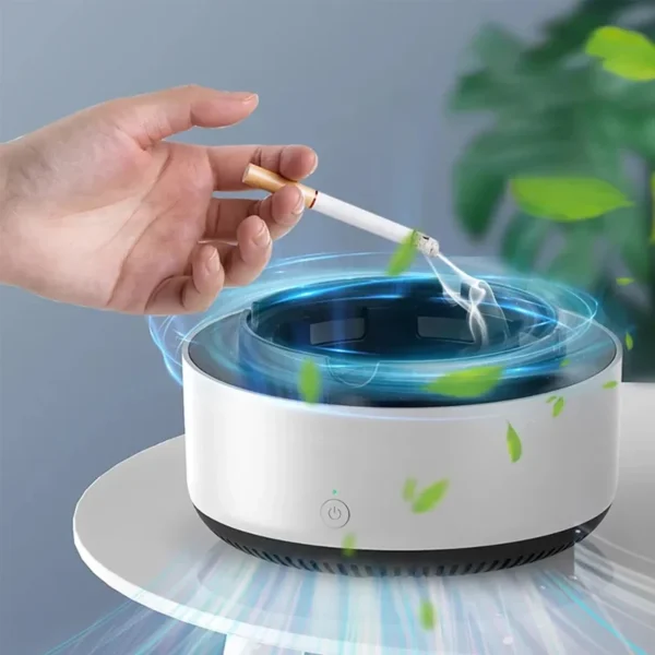 Multipurpose Ashtray with Air Purifier Function – Odor Removal and Smoke Filtration for Cigarettes – Battery Powered Mini Air Purifier - Image 3
