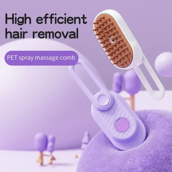 Electric 3-in-1 Steamed Dog Brush with Essential Oil – Massage & Grooming Pet Hair Brush - Image 3