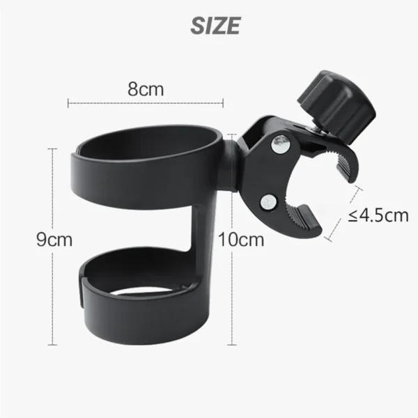 Universal Baby Stroller Cup Holder – Bottle & Beverage Rack for Strollers and Bicycles - Image 4