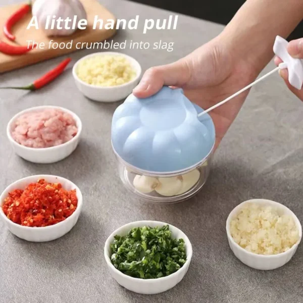 Eco-Friendly Manual Garlic Masher – Stainless Steel Hand-Pull Garlic Blender for Efficient Mincing - Image 2