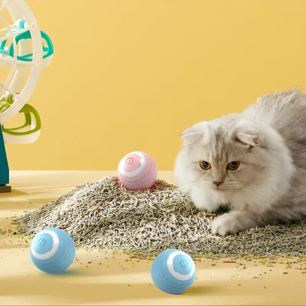 Smart Interactive Cat Toy – Automatic Rolling Ball with Intelligent Mode & Rechargeable Battery - Image 2
