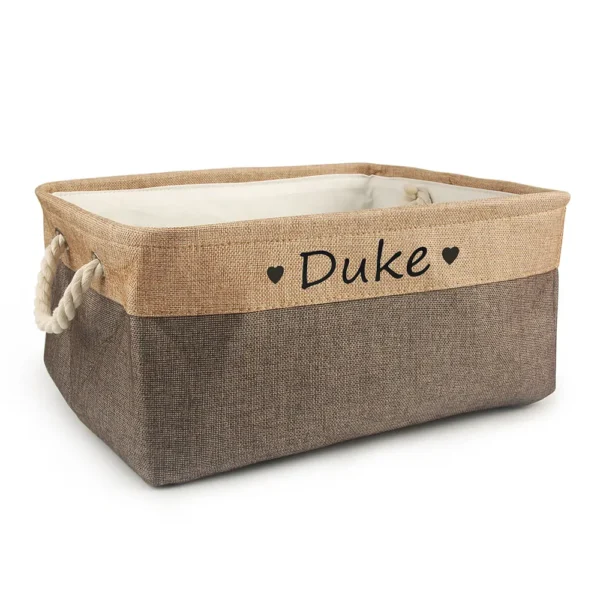 Personalized Dog Toy Basket – Customizable Pet Storage Box for Toys, Clothes, and Accessories - Image 5