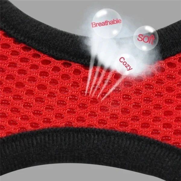 Breathable Cat Harness Vest with Leash – Adjustable No-Pull Mesh Harness for Small & Medium Pets - Image 3