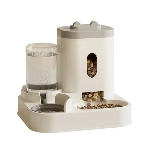 The Automatic Pet Feeder & Water Fountain ensures continuous access to food and water with its gravity-fed water system and large capacity bowl. Designed for better posture and digestion, it's perfect for cats and dogs.