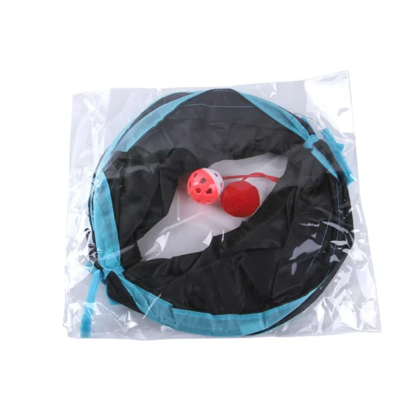 Foldable Cat Tunnel – Interactive Indoor Play Tunnel with Hanging Ball - Image 6