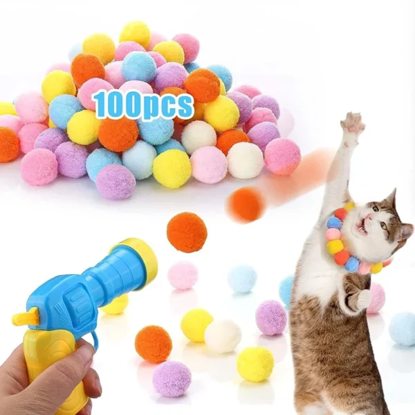 This interactive cat shooting gun launches soft plush balls, stimulating your pet’s hunting instincts and keeping them entertained. Safe, silent, and engaging for all cats!