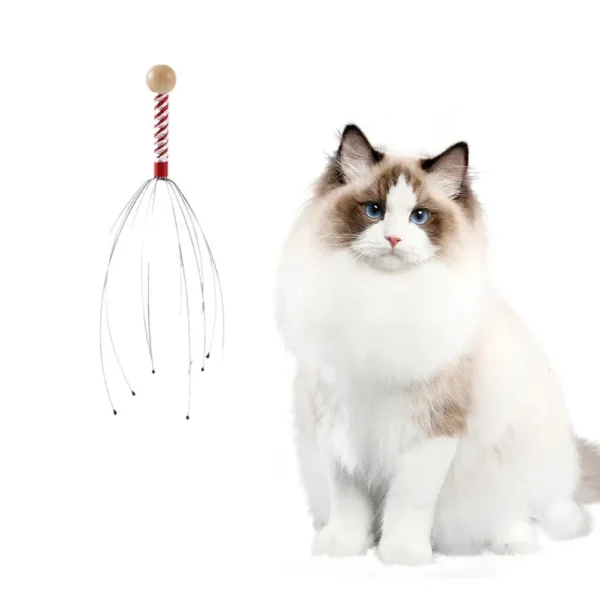 This wooden pet massage claw head massager offers soothing and relaxing massages for your pet’s claws, featuring a random color design and easy-to-use octopus scalp tool, perfect for gentle grooming and relaxation.