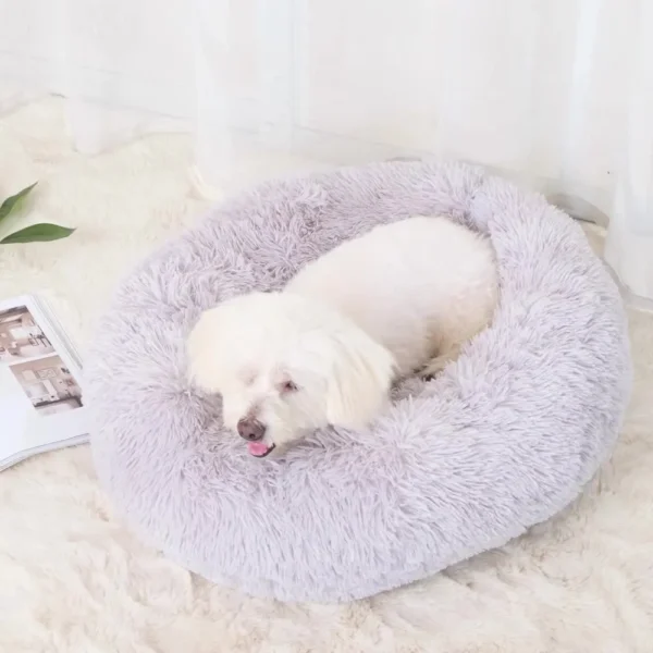 Circular Plush Cat Bed – Cozy & Washable Deep Sleep Pet Mat - Image 2