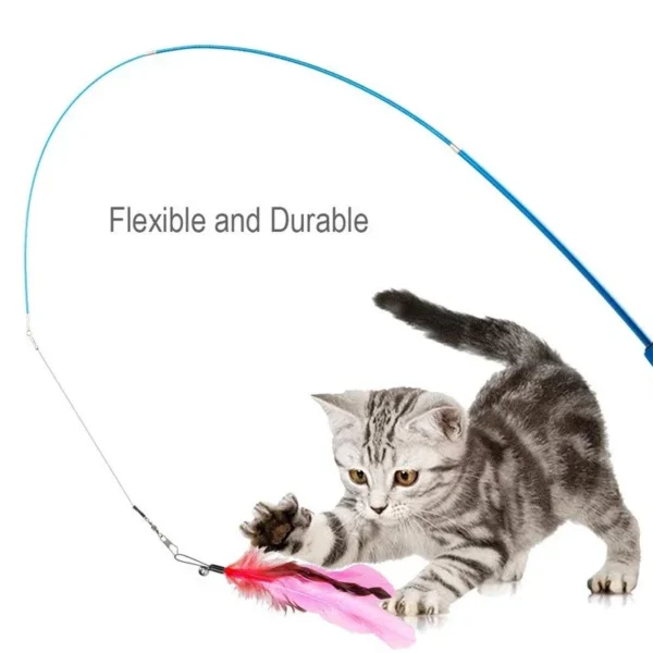 11pcs Replacement Cat Feather Toy Set - Feather Replacement Heads for Retractable Cat Stick - Image 2
