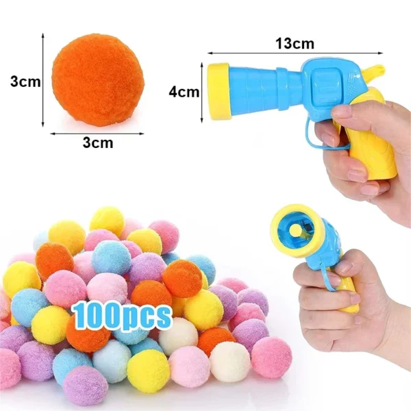 Interactive Cat Toy – Mini Shooting Gun with Plush Balls for Fun & Training - Image 6