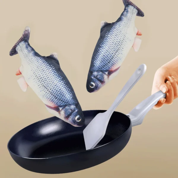 Interactive Electric Floppy Fish Cat Toy – USB Rechargeable Realistic Pet Chew Toy - Image 4