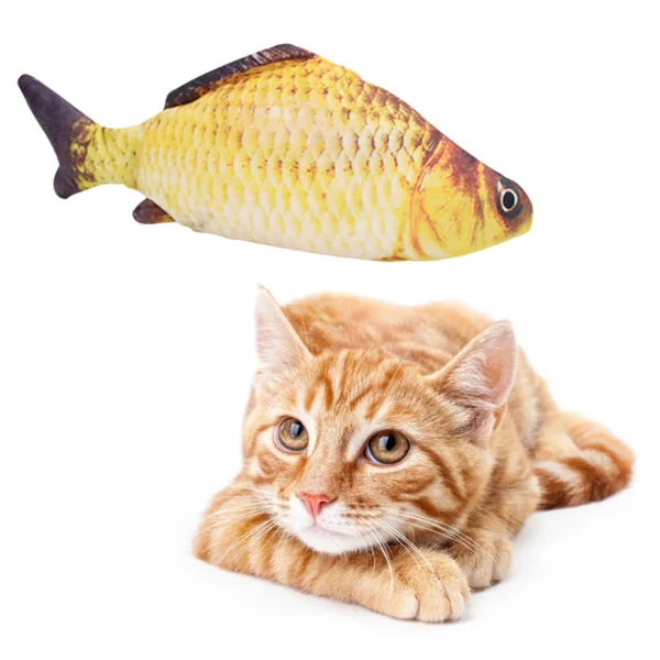 Interactive Electric Floppy Fish Cat Toy – USB Rechargeable Realistic Pet Chew Toy - Image 2