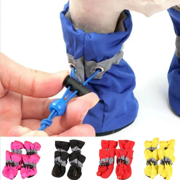 Protect your pet’s paws with 4pcs/Set Waterproof Dog Shoes. These anti-slip, waterproof boots keep your dog or cat’s feet dry and safe, perfect for all weather conditions.