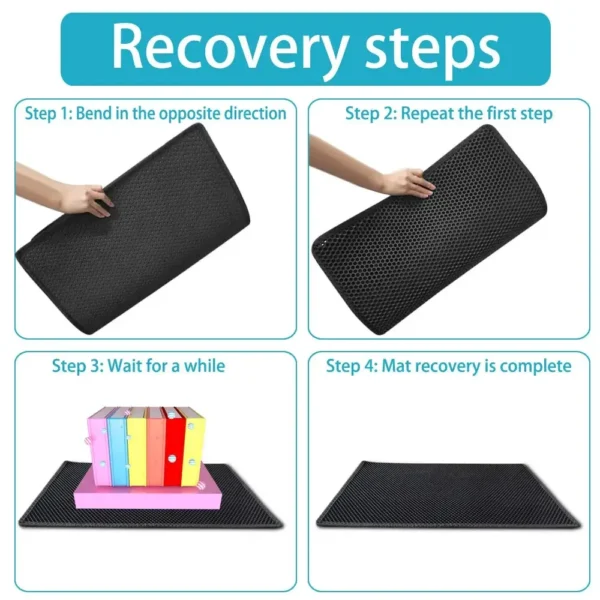 Cat Litter Mat with Gift – Double Layer Waterproof Pet Litter Box Mat - Image 6