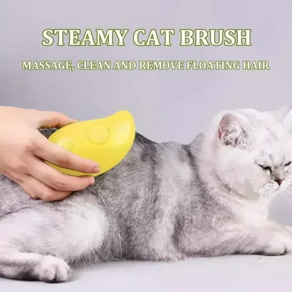 Dog & Cat Steamy Brush – 3-in-1 Electric Grooming Tool for Massage, Shedding & Care - Image 2
