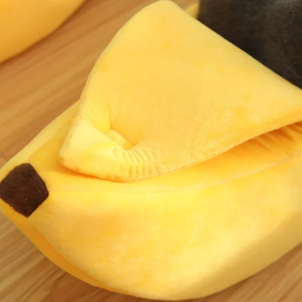 Banana-Shaped Pet Bed – Cozy & Funny Sleeping Nest for Cats & Small Dogs - Image 5