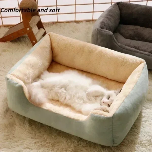 Cozy Plush Cat Bed – Comfortable & Breathable Pet Sleeping Cushion for Cats & Small Dogs - Image 2