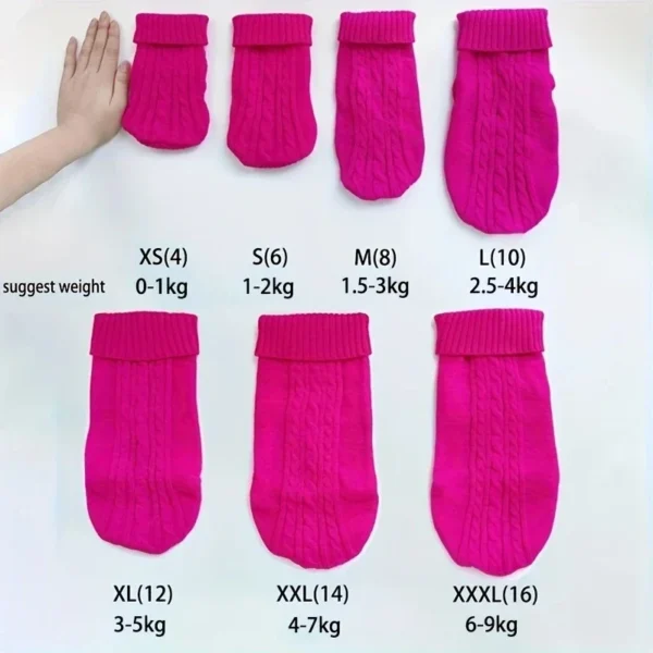 Dog Winter Sweater – Knitted Pet Clothes for Small & Medium Dogs - Image 2