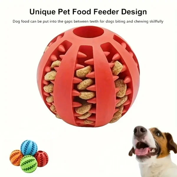 The Dog Toy Ball is a nontoxic, bite-resistant rubber chew toy that doubles as a treat feeder and promotes dental health. Perfect for dogs, puppies, and even cats, it’s great for chew play and tooth cleaning.