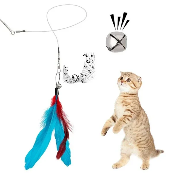 11pcs Replacement Cat Feather Toy Set - Feather Replacement Heads for Retractable Cat Stick - Image 4