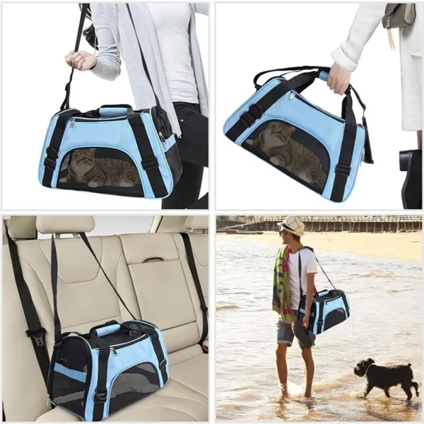 Soft-Sided Pet Travel Carrier – Comfortable & Portable Carrier for Cats, Dogs, and Puppies - Image 4