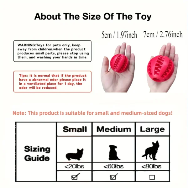 Dog Toy Ball – Nontoxic Bite-Resistant Chew Ball for Dogs, Puppies, and Cats - Image 2