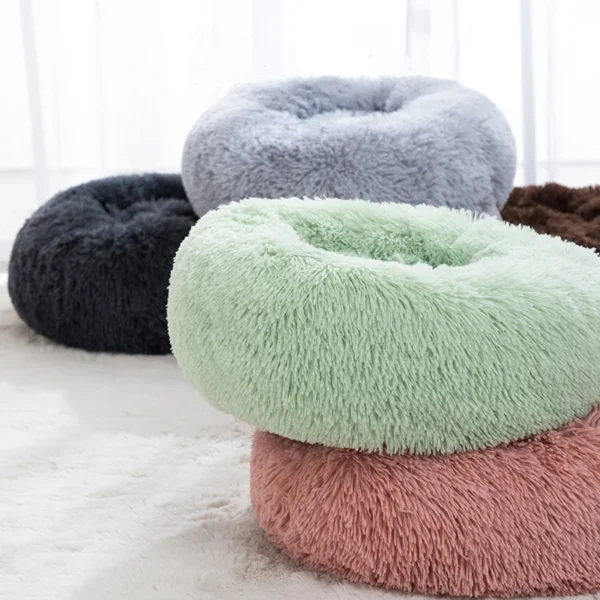 Circular Plush Cat Bed – Cozy & Washable Deep Sleep Pet Mat - Image 5