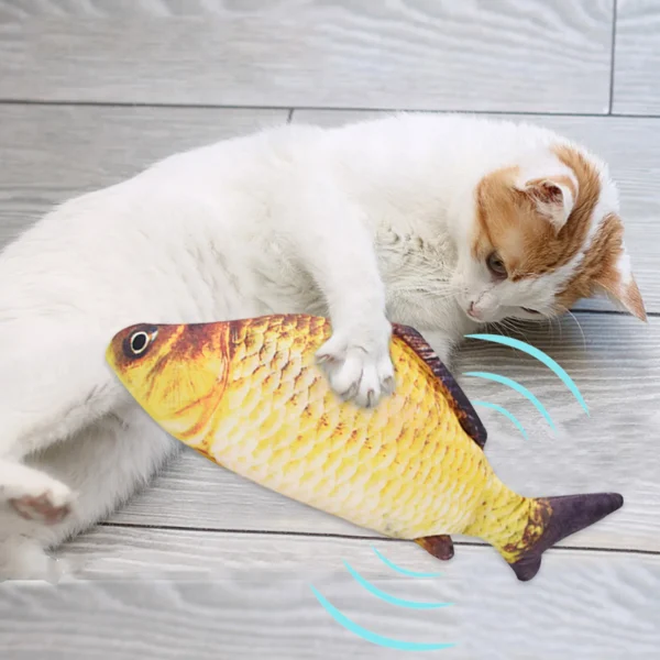 Interactive Electric Floppy Fish Cat Toy – USB Rechargeable Realistic Pet Chew Toy - Image 6